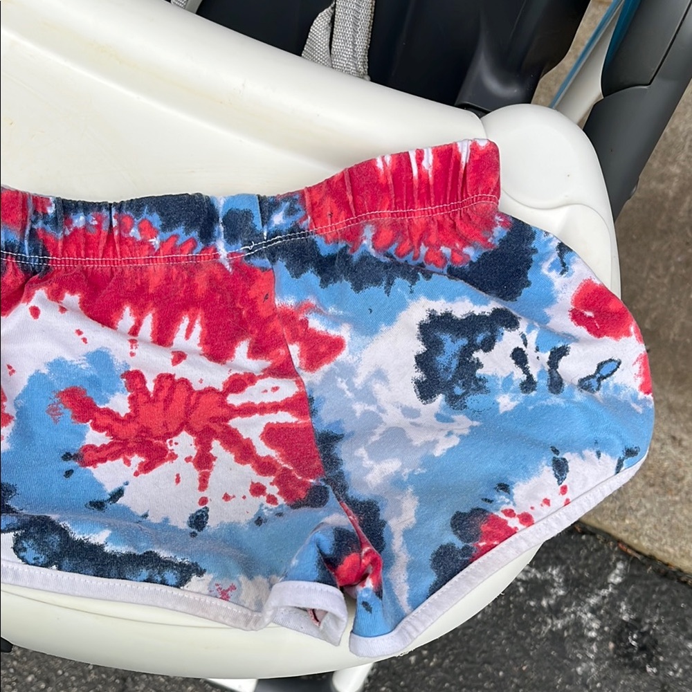 The Children's Place Red and Blue Tie-Dye Shorts